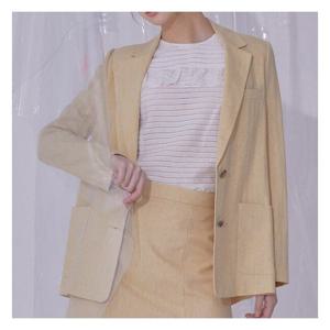 [미쏘][미쏘]린넨 헤링본 투버튼 셋업 자켓