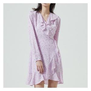 [미쏘][미쏘] 브이넥 플라워 러플 원피스