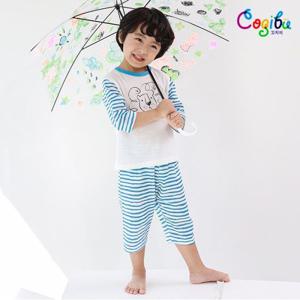 [꼬지비]썸머라이언 자카드 7부세트(C21S3232BJA_BU)