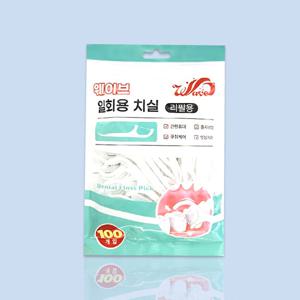 웨이브 Y자형 일회용 치실 리필용 100개입