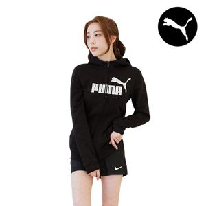 푸마키즈 주니어 여성 후드집업 자켓 후디 블랙 587048-01