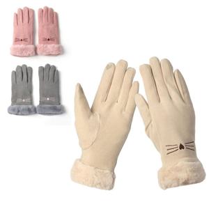 스마트 터치장갑 하트냥이 여성 융기모안감 방한 패션