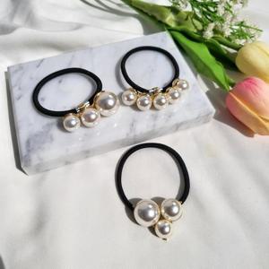 국내제작 줄줄이 진주 예쁜 방울 머리끈