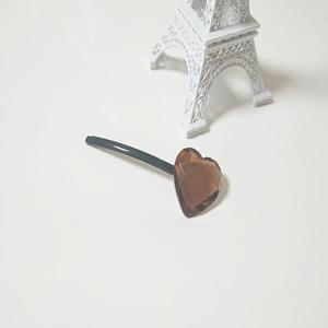 데일리 영롱한 하트 스톤 실핀 머리핀