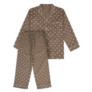 [예스]하트 나염 러블리 브라운 남파자마 YSMNZ852