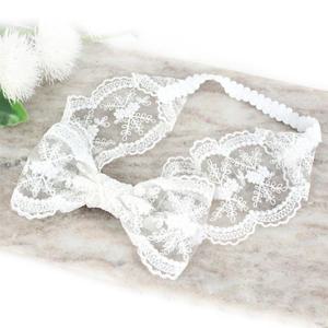 [아랑로랑] 앙쥬 레이스 리본 아기헤어밴드