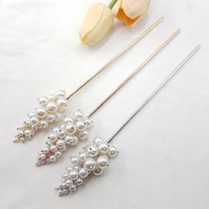 포도 송이 진주 헤어 올림머리 뒤꽂이 비녀