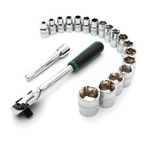 라쳇핸들 복스세트 1/2인치 20종/육각 소켓 복스알 임팩 렌치