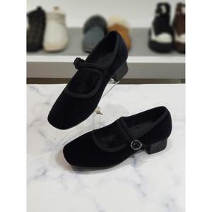 한슈 세이브존03 하즈 스웨이드 안감 메리제인 플랫 3.5cm HS81s114-1nt