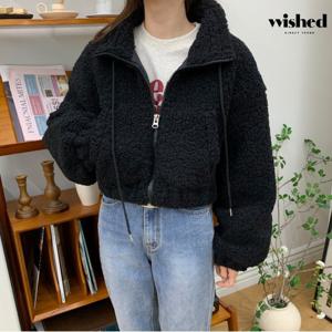 양털 뽀글이 반하이넥 스트링 집업 누빔 점퍼 (WIACJP040)