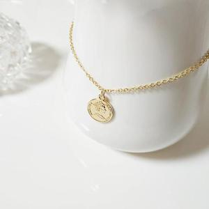 트랜디 고급 골드 코인 메달 펜던트 목걸이 주얼리z