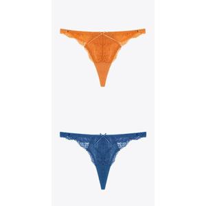 [섹시쿠키]페미닌 시스루 레이스 옐로우,블루 T팬티 2종택1 SCWPZ913SCWPZ917