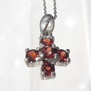 [블루케이] 가넷 원석목걸이펜던트231118-19십자가