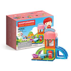 [짐보리플레이앤뮤직]맥포머스 타운 아이스크림가게 세트