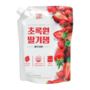 초록원 딸기잼 파우치형 1kg