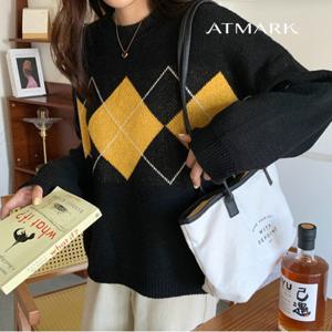 ATMARK (77까지)배색아가일풀오버니트_AA39KN065G