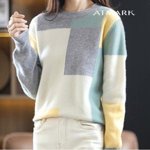 ATMARK 스퀘어쓰리배색니트_AA39KN066G