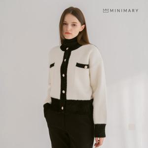 [미니마리] 진주단추배색가디건 (MM34CD23)