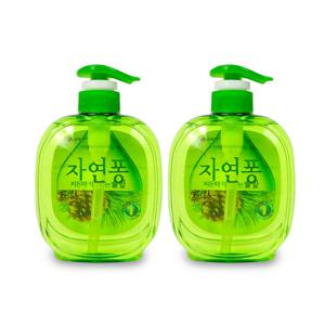 자연퐁 솔잎(490ml 본품)-2개 주방세제 비린내 기름기 찌든때 설