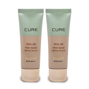 김정문알로에 라센스 로에 큐어 리아로에 워터 스플래쉬 카밍 톤업 40ml(SPF50+) 2개 Ss