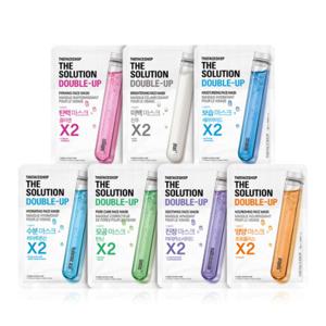 더페이스샵 더솔루션 더블업 마스크 시트 탄력,수분,보습,미백,영양,진정,모공 중 택1