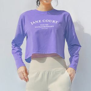 [제인코트(스포츠)]에어터치 아치로고 크롭긴팔티 ENA3408-VRPR