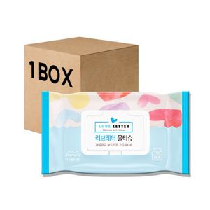 러브레터 물티슈 80매 1박스 10개입 저자극 엠보싱