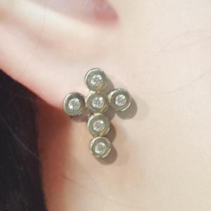 [블루케이] 실버925 큐빅다이아컷귀걸이231203-05십자