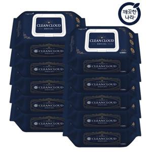 [땡큐온]깨끗한나라 라벤더추출 클린클라우드물티슈100매x10개
