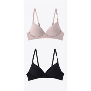 [예스]코코아 블랙 부드러운 터치감 노와이어 쉼표브라YSWBZ330