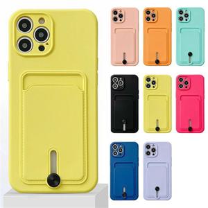 아이폰XR 파스텔 컬러 젤리 카드수납 풀커버 범퍼 핸드폰 케이스