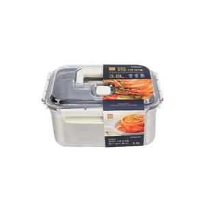 락앤락 숨쉬는 스텐 김치통 3.8L LST830B 손잡이 밀폐용기