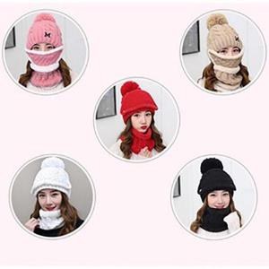 여성겨울털모자세트 방울털모자 넥워머 털 모자