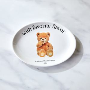 [모던하우스] 베어브런치 멜라민 타원형 접시 레터