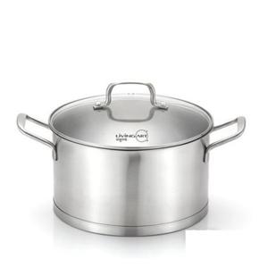 리빙아트 인덕션겸용 무광스텐 3중바닥 양수냄비18cm