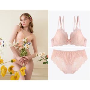 [예스]복숭아 피치 풀커버 레이스 브라 레이스 팬티 세트YSWBZ317YSWPZ317