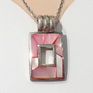 [블루케이] 핑크자개 원석 목걸이240107-24탄생석엔틱