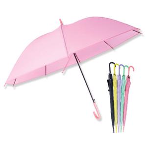 무지파스텔 반자동 장우산 1개 어린이 아동 판촉 홍보 경량