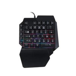 USB LED 한손 키보드 게이밍 휴대용 게임용 미니 키캡