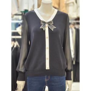 SOUP 세이브존07 브로치 포인트 배색 니트 OA2LKT5