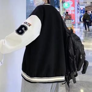 남성 패치 디자인 배색 오버핏 야구점퍼 IS-JK55N