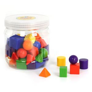 (가베가족) KS10806 레인보우 미니입체도형세트(60개)