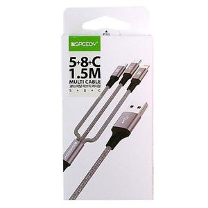 3IN1 메탈 패브릭 충전케이블 SPE-3MF58C