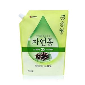 [엘지생활건강][자연퐁] 주방세제 찌든때걱정없는 솔잎 1.18L 리필