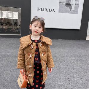 [베이비맥스] 떡볶이 단추 빅카라 패딩 롱 자켓 R4850