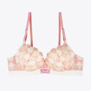 [예스]LOVE IS HERE 아가일 체크 피치 브라 YSWBA105