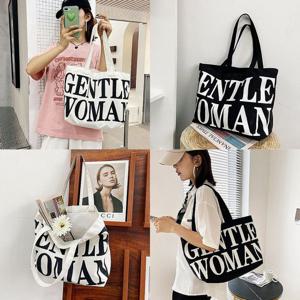 젠틀레터링에코백 심플 가방 학생 빅사이즈 캔버스