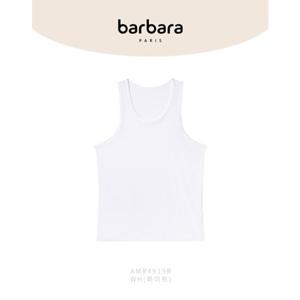 [바바라]barbara 수피마 코튼 기본 남자 민소매 런닝 AMR4919R (화이트)