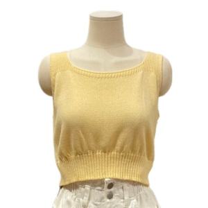 [트위]민소매 크롭 니트 나시 (TMCBFTN006)