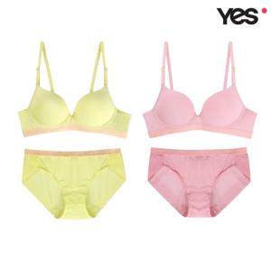 [예스]소프트밴드 풀컵 브라 헴팬티 세트 YSWBZ273YSWPZ274